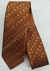 Gravata Skinny - Terracota Fosco com Detalhe Laranja Quadriculado na Diagonal - COD: PQQ33