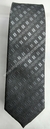 Gravata Skinny - Cinza Escuro Fosco com Detalhe Quadriculado na Diagonal - COD: VDB83 - comprar online