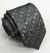 Gravata Skinny - Cinza Escuro Fosco com Detalhe Quadriculado na Diagonal - COD: VDB83 na internet