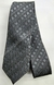 Gravata Skinny - Cinza Escuro Fosco com Detalhe Quadriculado na Diagonal - COD: VDB83