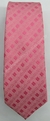 Gravata Skinny - Rosa Pink Fosco com Detalhe Quadriculado na Diagonal - COD: MTLS21 - comprar online