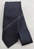 Gravata Skinny - Azul Marinho Noite Fosco com Detalhe Quadriculado na Diagonal - COD: WLY22