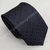 Gravata Skinny - Azul Marinho Noite Fosco com Detalhe Quadriculado na Diagonal - COD: WLY22 na internet