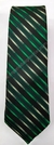 Gravata Skinny - Preto Fosco com Listras Verde e Bege em Degradê Diagonal - COD: ZF322 - comprar online