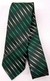 Gravata Skinny - Preto Fosco com Listras Verde e Bege em Degradê Diagonal - COD: ZF322