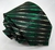 Gravata Skinny - Preto Fosco com Listras Verde e Bege em Degradê Diagonal - COD: ZF322 na internet