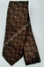 Gravata Skinny - Marrom Chocolate Escuro Fosco com Quadris Diagonais e Pontos Brancos - COD: CQT28