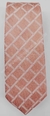 Gravata Skinny - Coral Fosco com Quadros Diagonais e Pontos Rosados - COD: IKK44 - comprar online