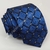 Gravata Skinny - Azul Royal com Quadros Diagonais e Pontos Brancos - COD: AZZ33 na internet