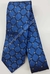 Gravata Skinny - Azul Royal com Quadros Diagonais e Pontos Brancos - COD: AZZ33