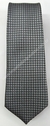 Gravata Skinny - Cinza Grafite e Preto Quadriculado Detalhado com Pontos Brilhantes - COD: GRX66 - comprar online