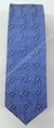 Gravata Skinny - Azul Fosco Detalhado com Sobreposições Retangulares e Pontos Amarelos - COD: KFG53 - comprar online