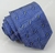 Gravata Skinny - Azul Fosco Detalhado com Sobreposições Retangulares e Pontos Amarelos - COD: KFG53 na internet