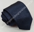 Gravata Skinny - Azul Marinho Noite com Detalhes Retangulares - COD: ZZX77 na internet