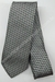 Gravata Skinny - Cinza Detalhado em Chevron - COD: HJJ88