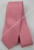 Gravata Skinny - Rosa Fosco com Riscas Brancas - COD: KWD36