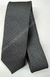 Gravata Skinny - Cinza Grafite Fosco com Riscas Pretas na Diagonal - COD: KWD30