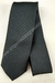 Gravata Skinny - Cinza Chumbo Fosco com Riscas Pretas na Diagonal - COD: KWD82