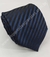 Gravata Skinny - Preto e Azul Marinho Fosco Riscado na Diagonal - COD: KKT81 na internet