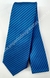 Gravata Skinny - Azul Royal Acetinado e Preto Riscado na Diagonal - COD: ATCK16