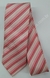 Gravata Skinny - Rosa Claro Fosco com Riscas em Dégradé Diagonal - COD: GGF13