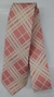Gravata Semi Slim Xadrez - Rosê Claro Fosco com Linhas Claras Cruzadas - COD: LZ308
