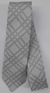 Gravata Semi Slim Xadrez - Cinza Claro com Riscado Escuro - COD: PH108 - Império das Gravatas