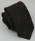 Gravata Semi Slim Xadrez - Marrom Escuro com Riscas Pretas Cruzadas - COD: PH109 - loja online