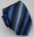 Gravata Skinny - Degradê Azul com Listras Pretas Diagonais - COD: DGA20 - comprar online