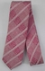 Gravata Skinny - Rosa Antigo e Rosa Pink Fosco com Riscas Diagonais - COD: PX400