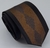 Gravata Semi Slim - Toque de Seda - Preto e Marrom Dourado com Losangos Verticais - COD: PX534 - comprar online