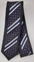 Gravata Semi Slim - Toque de Seda - Preta com Bolinhas Roxas e Linhas Brancas e Azuis na Diagonal - COD: TS1831 na internet