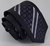 Gravata Semi Slim - Toque de Seda - Preta com Bolinhas Roxas e Linhas Brancas e Azuis na Diagonal - COD: TS1831 na internet