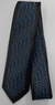 Gravata Semi Slim - Toque de Seda - Preta com Detalhe Azul Acetinado - COD: PX496 - Império das Gravatas