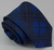 Gravata Semi Slim Xadrez - Azul Royal Fosco com Riscas Pretas - COD: LZ305 - comprar online