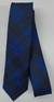 Gravata Semi Slim Xadrez - Azul Royal Fosco com Riscas Pretas - COD: LZ305