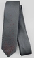 Gravata Semi Slim - Toque de Seda - Cinza Chumbo Lisa com Detalhes Vermelhos Estrelados na Ponta - COD: PX514 na internet