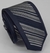 Gravata Slim Fit Toque de Seda - Azul Marinho com Riscado Prata na Diagonal e Detalhe Paisley - COD: TS042 na internet
