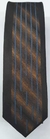 Gravata Slim Fit Toque de Seda - Preta e Marrom com Linhas Azuis na Vertical - COD: PX509 - comprar online