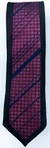 Gravata Slim Fit Toque de Seda - Preto e Fúcsia com Riscas Diagonais em Azul Marinho - COD: PX523 - comprar online
