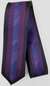Gravata Slim Fit Toque de Seda - Preta Fosca com Roxo e Faixa Vertical em Degradê - COD: PX518