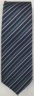 Gravata Skinny - Azul Marinho Noite com Riscado Diagonal Azul Serenity e Branco - COD: PX295 - comprar online