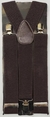 Suspensório Adulto - Marrom Escuro Liso - COD: PX605 - Império das Gravatas