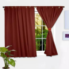 Juego De Cortinas Corta Tropical Mecanico Con Presillas - Love & Home