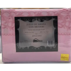 Juego de sabana con Broderie 2 1/2 PLAZAS