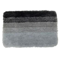 Alfombra rayas horizontales gris Para Baño Habitacion C/base Antideslizante 60x40 - comprar online