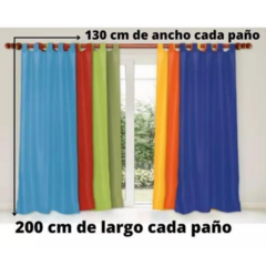 Juego De Cortina Tropical Mecanico C/presillas 150x210 VIOLETA en internet