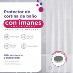 Protector Cortina De Baño Con Imanes Antihongos Impermeable - tienda online