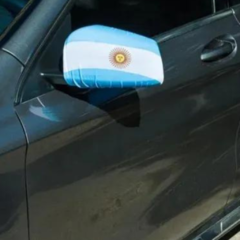 Funda Espejo Auto Bandera Argentina Messi Mundial Qatar en internet