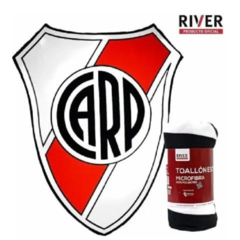 Toallon Boca o River Lona Gigante Escudo Futbol Oficial Microfibra Playa - comprar online